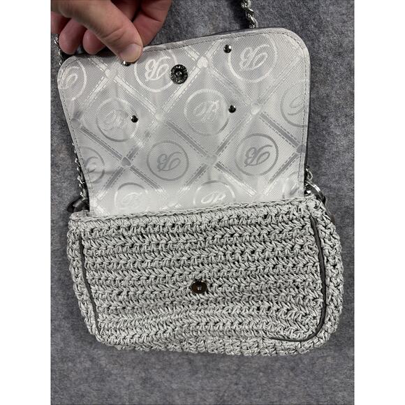 BRIGHTON ANJU JEWELED Sequins Crystals Small CROCHETED Purse Bag w/ Dust Bag - Picture 9 of 13